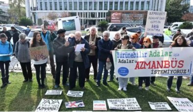 İBB önünde ‘azmanbüs’ protestosu: Can güvenliğimizi tehlikeye atıyor